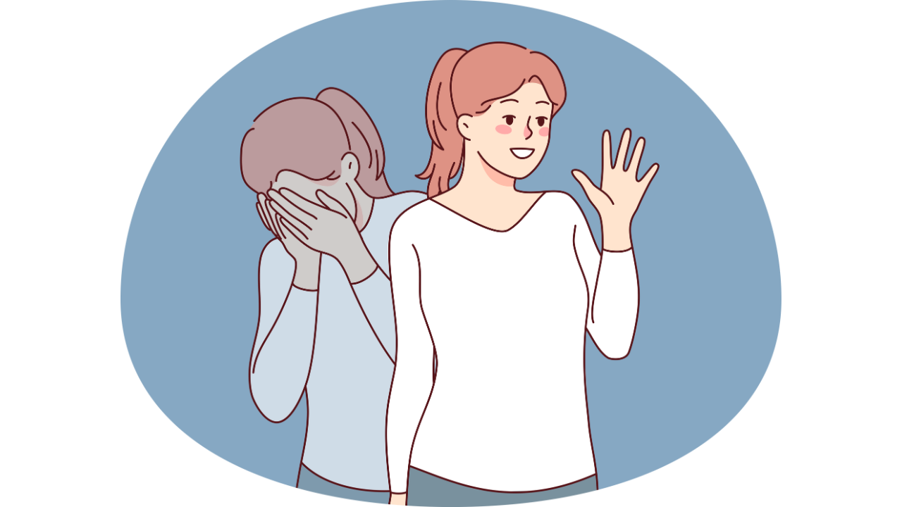 ②自ら崖を下ったり、相手を悪者にしない→「勝手な妄想をせず、相手に矢印を向ける」