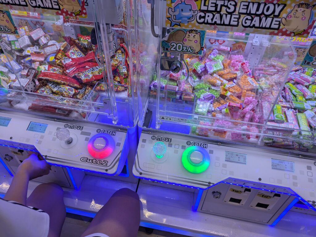 ぐるぐる大帝国水戸店「10円キャッチャー」の様子